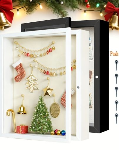 Retro Hollow Storage Photo Frame, Handmade Photo Plant Dried Flower Frame, Shadow Box Storage Display Box, Wedding Souvenir Craft, Medals Tickets And Photos, Birthday Gift, Graduation Valentine'S Day Gift Storage Display Box